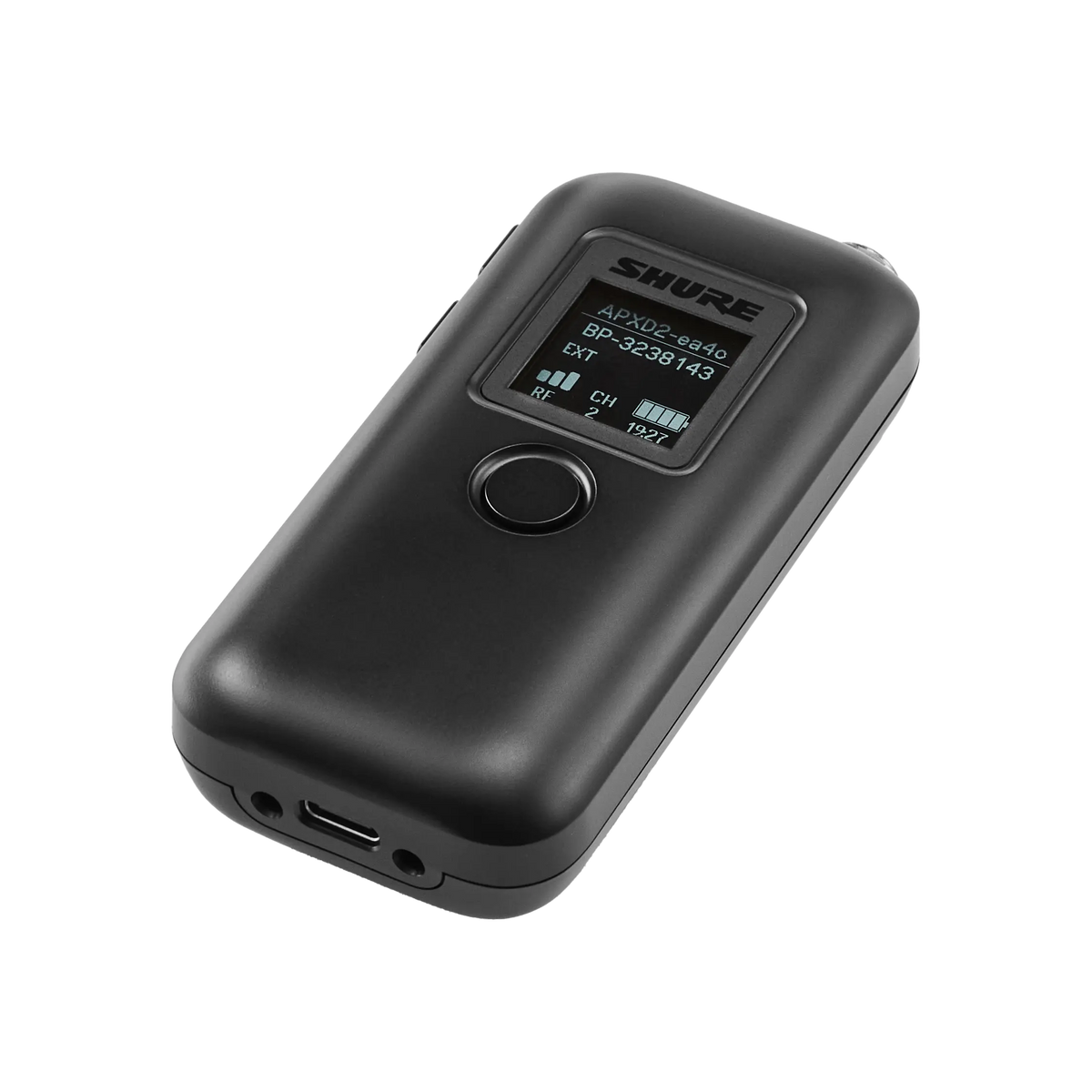 Shure Bodypack Transmitter with Integrated Omnidirectional Microphone
(includes SB906 battery), TAA - MXW1XTA/O=-Z10