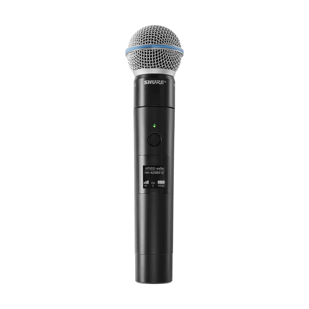 Shure Handheld Transmitter with Beta58® Microphone (includes SB908
battery), Z10 (1920-1930 MHz), TAA - MXW2XTA/B58=-Z10