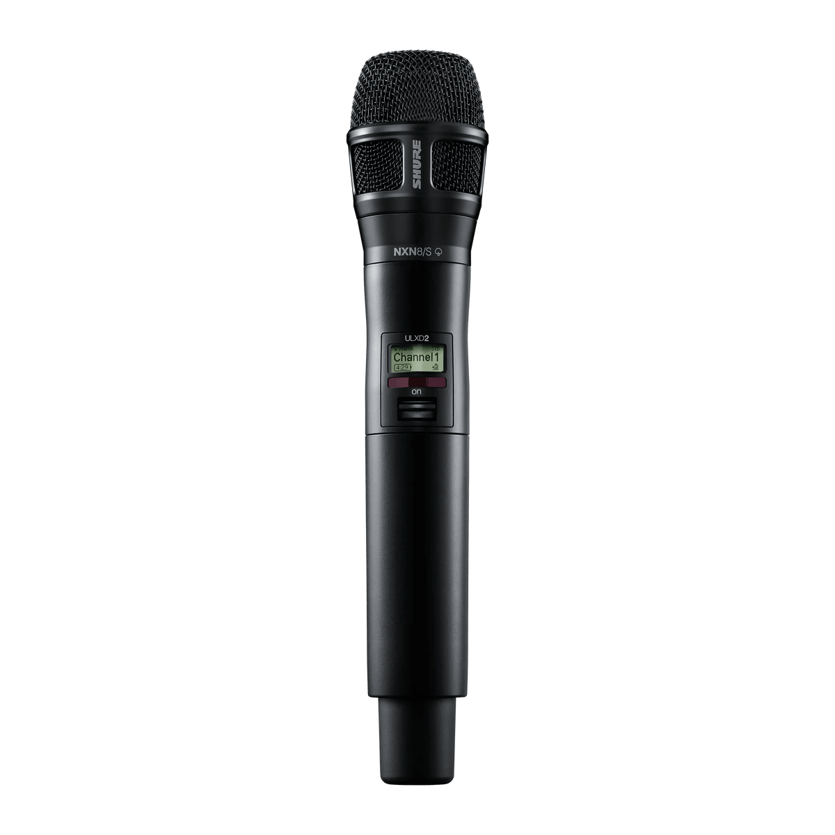 Shure Digital Handheld Transmitter with Nexadyne 8/S Capsule, Black Finish,
Frequency Band Version: G57 (470-608 MHz), T
