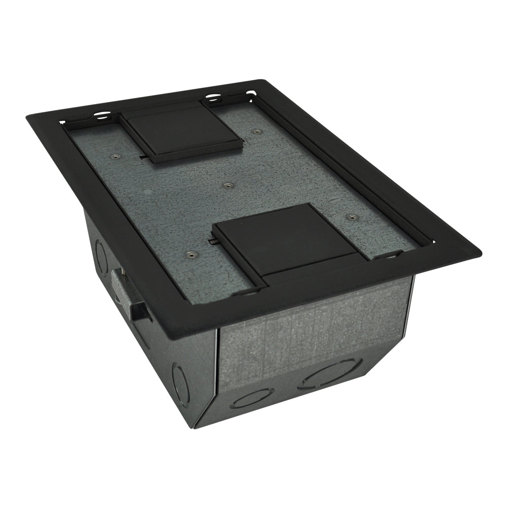 4.5" deep back box with 2, 2 gang plates - Black Trim