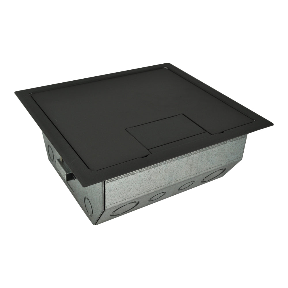 4.5" deep back box with 4, 1 gang plates - Black Trim
