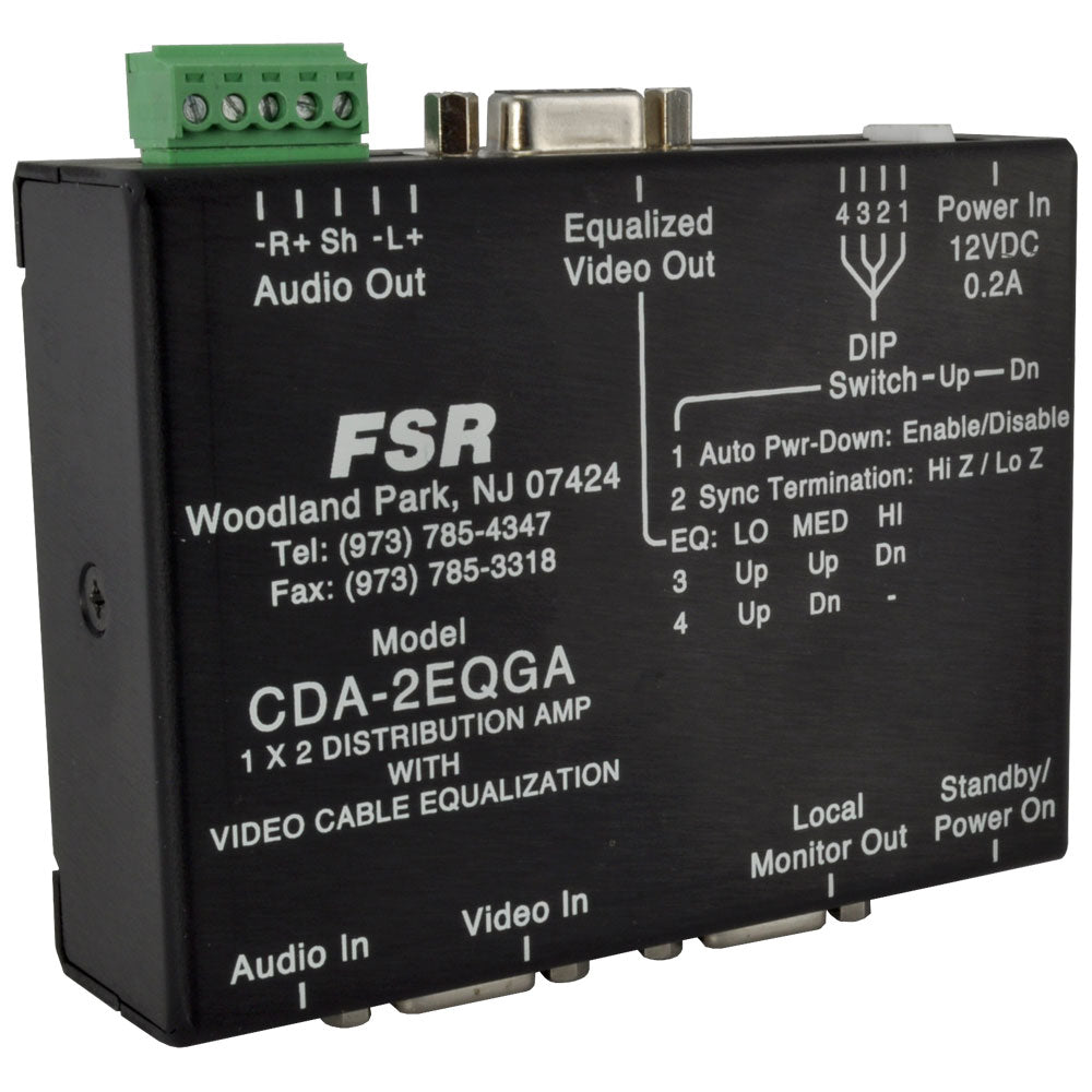 1x2 Computer DA, Cable EQ, Green Auto Shutdown Mode