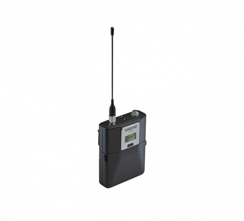 Shure Bodypack Transmitter with LEMO3 connector, Frequency Band Version:
G57 (470-608 MHz), G57+ (470-608, 614-616 MHz) 