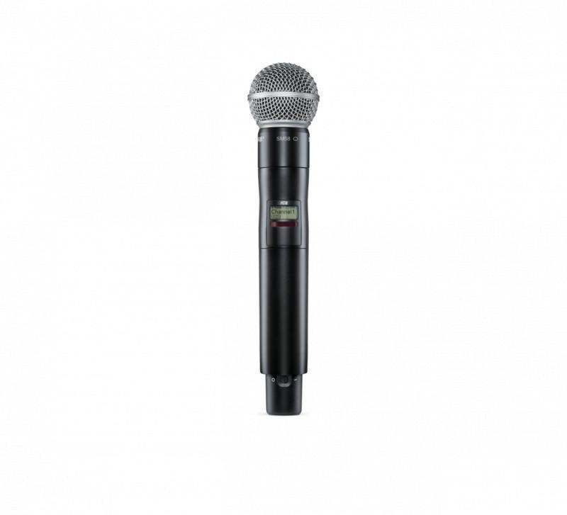 Shure Handheld Transmitter, Frequency Band Version: G57 (470-608 MHz), G57+
(470-608, 614-616 MHz) - AD2/SM58=-G57