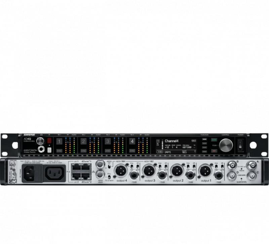 Shure Four-channel receiver. Frequency Band Version: 750-960 MHz (C),
without accessories - AD4QNP=-C