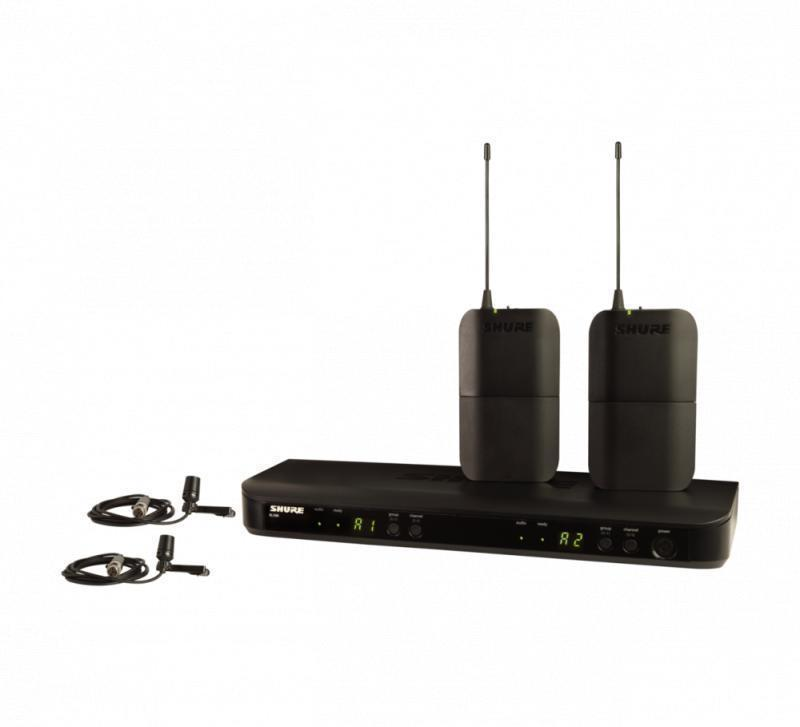 Shure Wireless System, Frequency Band Version: J11 (596-616 MHz), Power
supply included - BLX188/CVL-J11