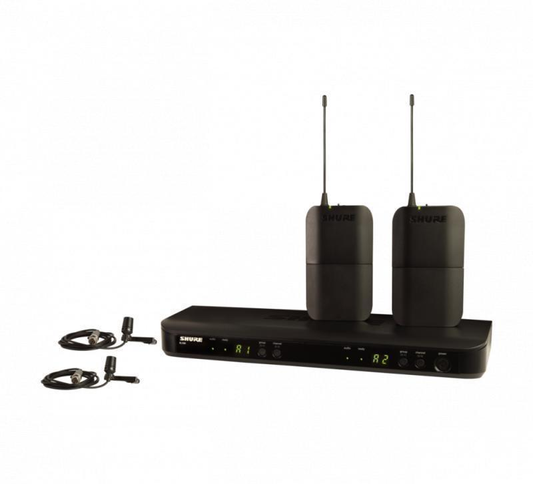 Shure Wireless System, Frequency Band Version: J11 (596-616 MHz), Power
supply included - BLX188/CVL-J11