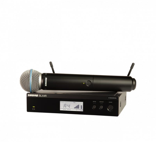 Shure Wireless System, Frequency Band Version: J11 (596-616 MHz), Power
supply included - BLX24R/B58-J11