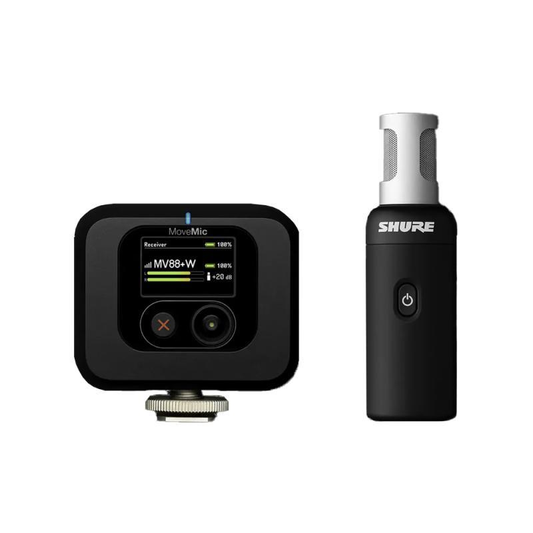 Shure Wireless Stereo Mic, Camera Receiver - MV88+W-KIT-Z7