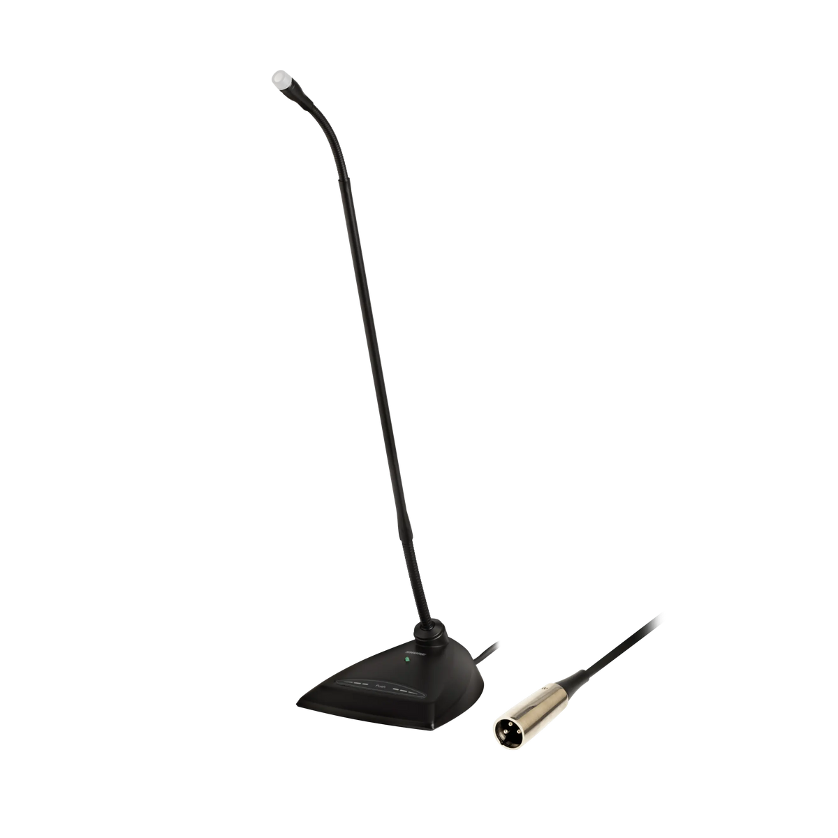 Shure No Cartridge-18" Desktop Gooseneck Condenser Microphone, Attached 10
foot XLR Cable, Logic Functions, Programmable