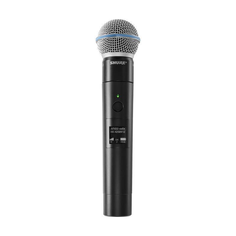 Handheld Transmitter with Beta58® Microphone (includes SB908 battery) -
Frequency Band: Z10 (1920-1930 MHz) - MXW2X/BETA