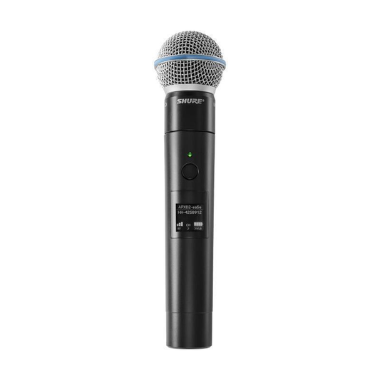 Handheld Transmitter with Beta58® Microphone (includes SB908 battery) -
Frequency Band: Z10 (1920-1930 MHz) - MXW2X/BETA