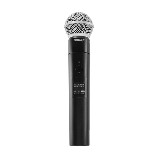 Shure Handheld Transmitter with SM58® Cardioid Dynamic Microphone (includes
SB908 battery), Z10 (1920-1930 MHz), TAA - M