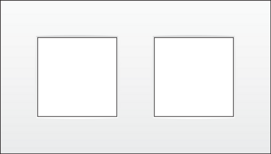 Dual gang faceplate Intense - White
