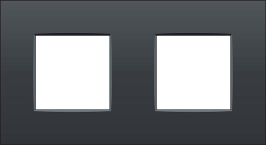 Dual gang faceplate Niko Intense - Anthracite