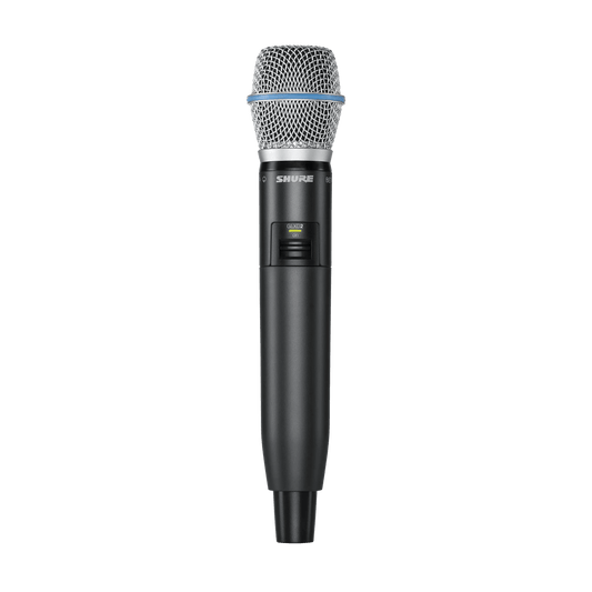 Handheld Transmitter with Beta87A Microphone, Frequency Band Version: H50
(534-598 MHz), TAA Compliant - QLXD2TA/B87A=-H