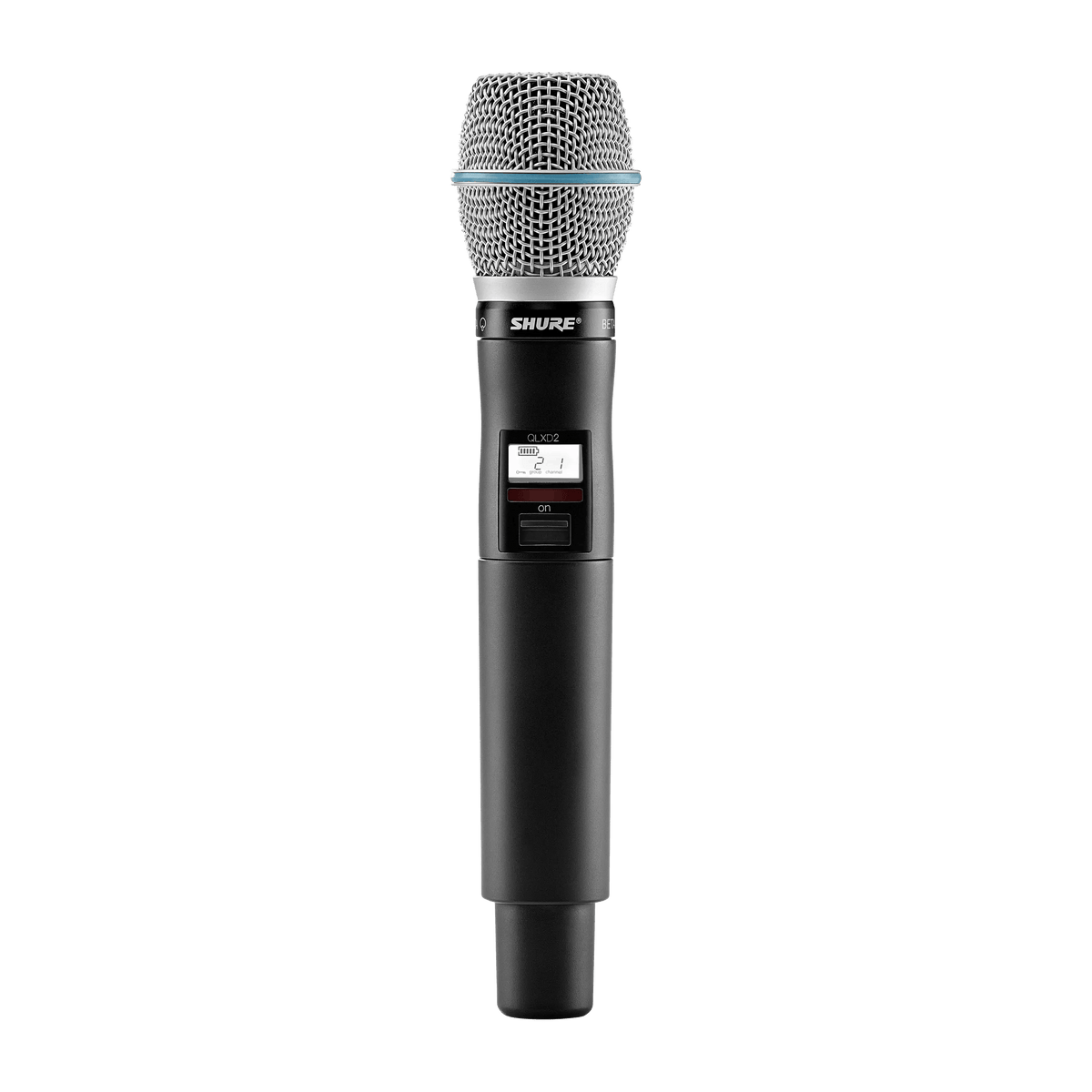 Shure Handheld Transmitter with Beta 87A Capsule, Frequency Band Version:
G50 (470-534 MHz), TAA Compliant - QLXD2TA/B87