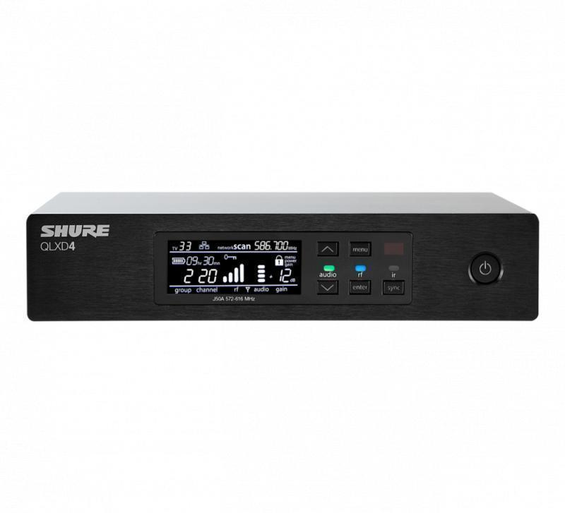 Shure Half-Rack, Single Channel Receiver, Frequency Band Version: J50A
(572-616 MHz) - QLXD4=-J50A