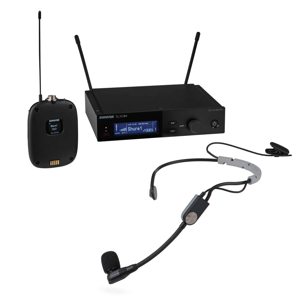 Shure SLX-D+ Digital 1-Channel Wireless Microphone System, includes 1
SLXD4+ Receiver with Bluetooth remote monitoring a
