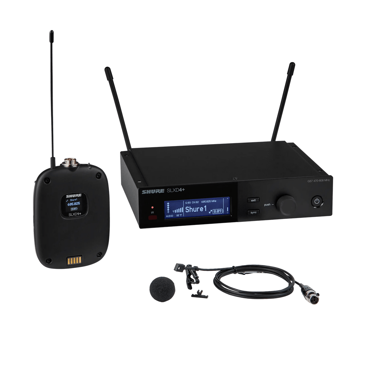 Shure control, AES-256 encryption, Digital Feedback Reduction, networkable,
controllable via WWB and Mobile APP, 1 SLXD1