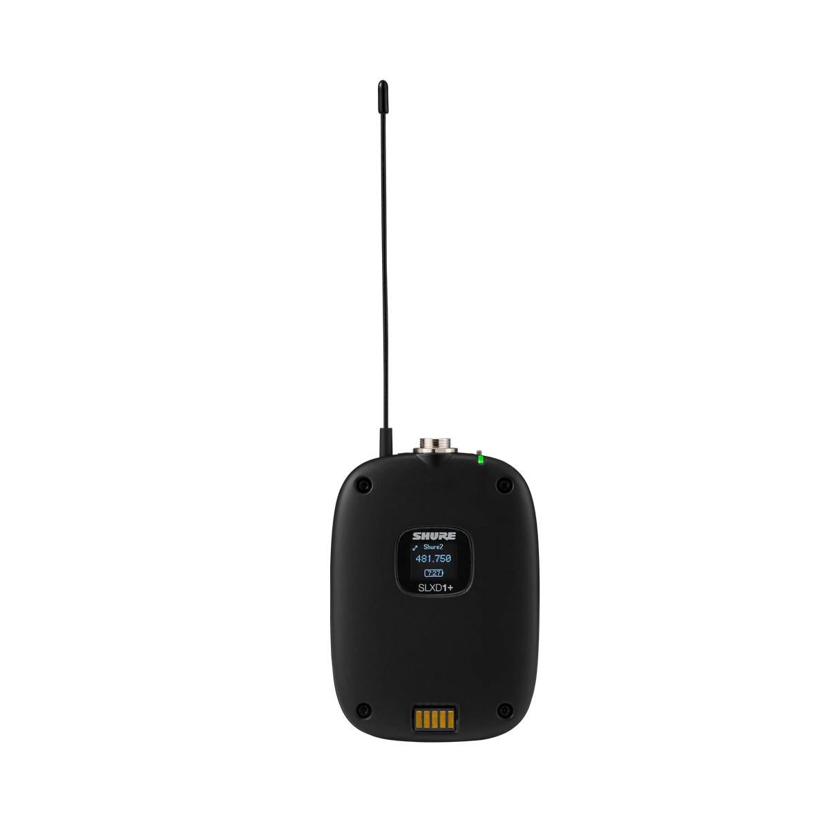 Shure SLXD1+ Digital Bodypack Transmitter, Bluetooth remote monitoring and
control, high pass filter, FW update via Blue