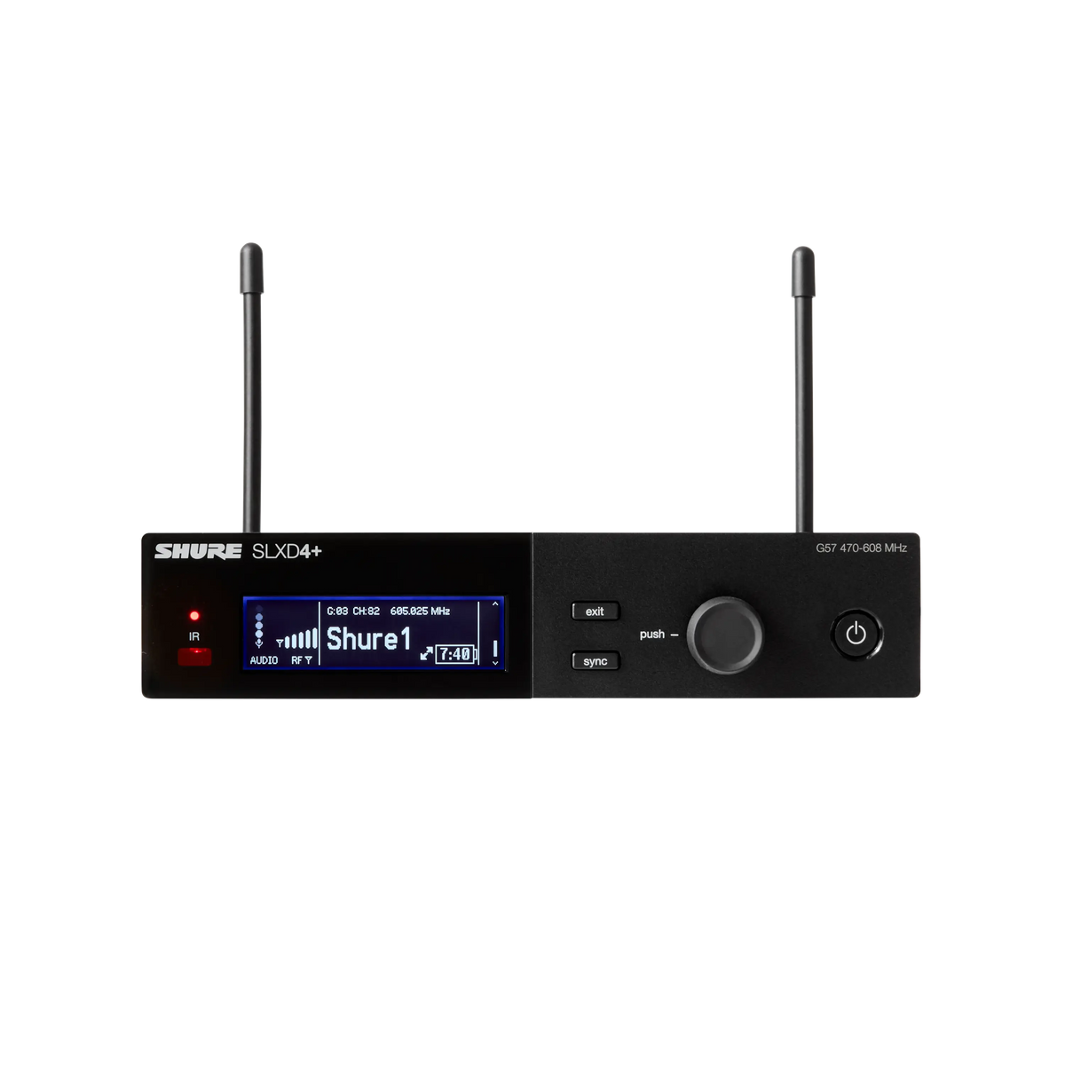 Shure SLXD4+ Digital 1-CH Wireless Receiver with 24 bit/48 kHz audio
conversion, mic/line level switchable, Bluetooth re