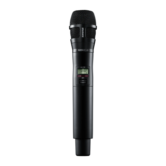 Shure digital handheld transmitter with Nexadyne 8/C cardioid dynamic
microphone capsule, black finish, frequency band G