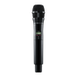 Shure digital handheld transmitter with Nexadyne 8/C cardioid dynamic
microphone capsule, black finish, frequency band H