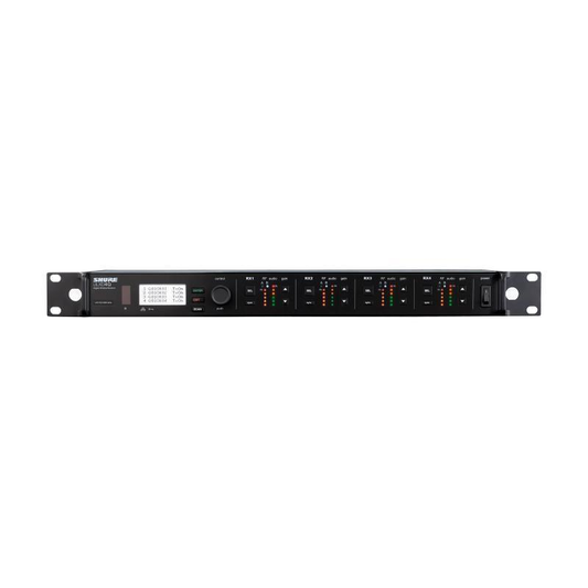 Shure ULX-D(R) Digital 4-Channel Receiver with 256-bit AES encryption, 138
MHz tuning bandwidth, up to 390 compatible ch