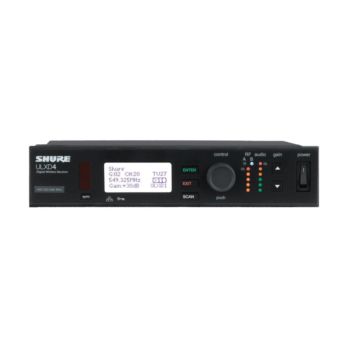 Frequency Band Version: H50 (534-598 MHz) - ULXD4=-H50