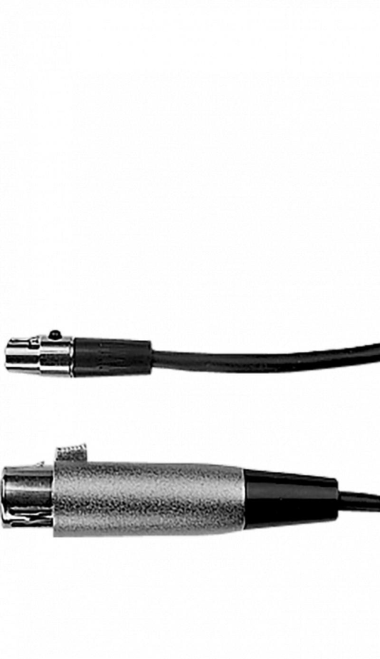 4' Microphone Adapter Cable, 4-Pin Mini Connector (TA4F) to XLR(F)
Connector, used with PG1, PGX1, SLX1, LX1, U1, UC1, U