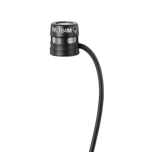 Shure WL184m Lavalier, Black with TA4F Connector - WL184MB/S-TQG