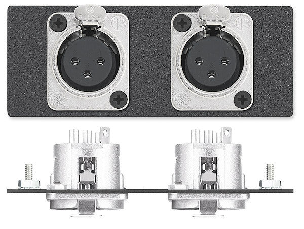 Two XLR 3-pin Female to Solder