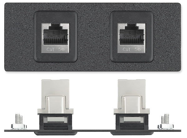 Two Shielded RJ-45 Female to F