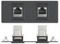 Two Shielded RJ-45 Female to F