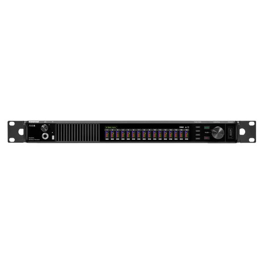ANX4-DC multi-channel receiver with DC power, 256-bit AES encryption,
support for 16 channels of AD or 24 channels of UL