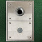 1/4" Aluminum Furniture Feed Cover - 2 Sections included with a blank, ¾”, or 1½” knockouts with reducing bushing