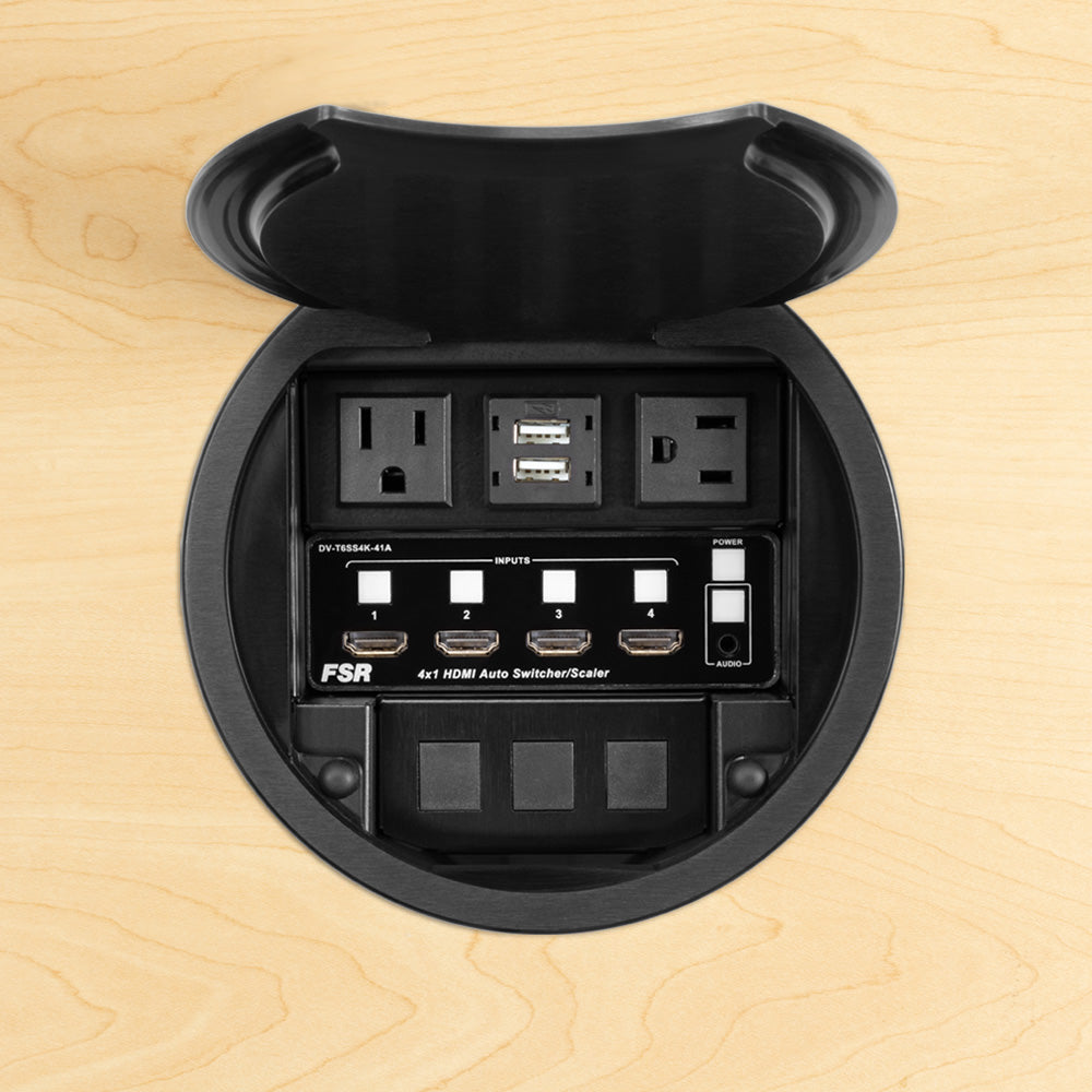 HuddleVU Kit (Choose either an Aluminum or Black CT6)- Includes DV-MFSW-21A - 1 HDMI and 1 VGA Input with 1 HDMI Output.