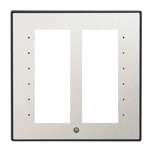 Architectural Faceplate for Cameo® International Keypad, Black Textured w/Stainless Steel Inlay