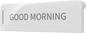 Cameo® 2 Backlit Engravable Pushbutton, Small, Top, White Smooth, Custom Engraved