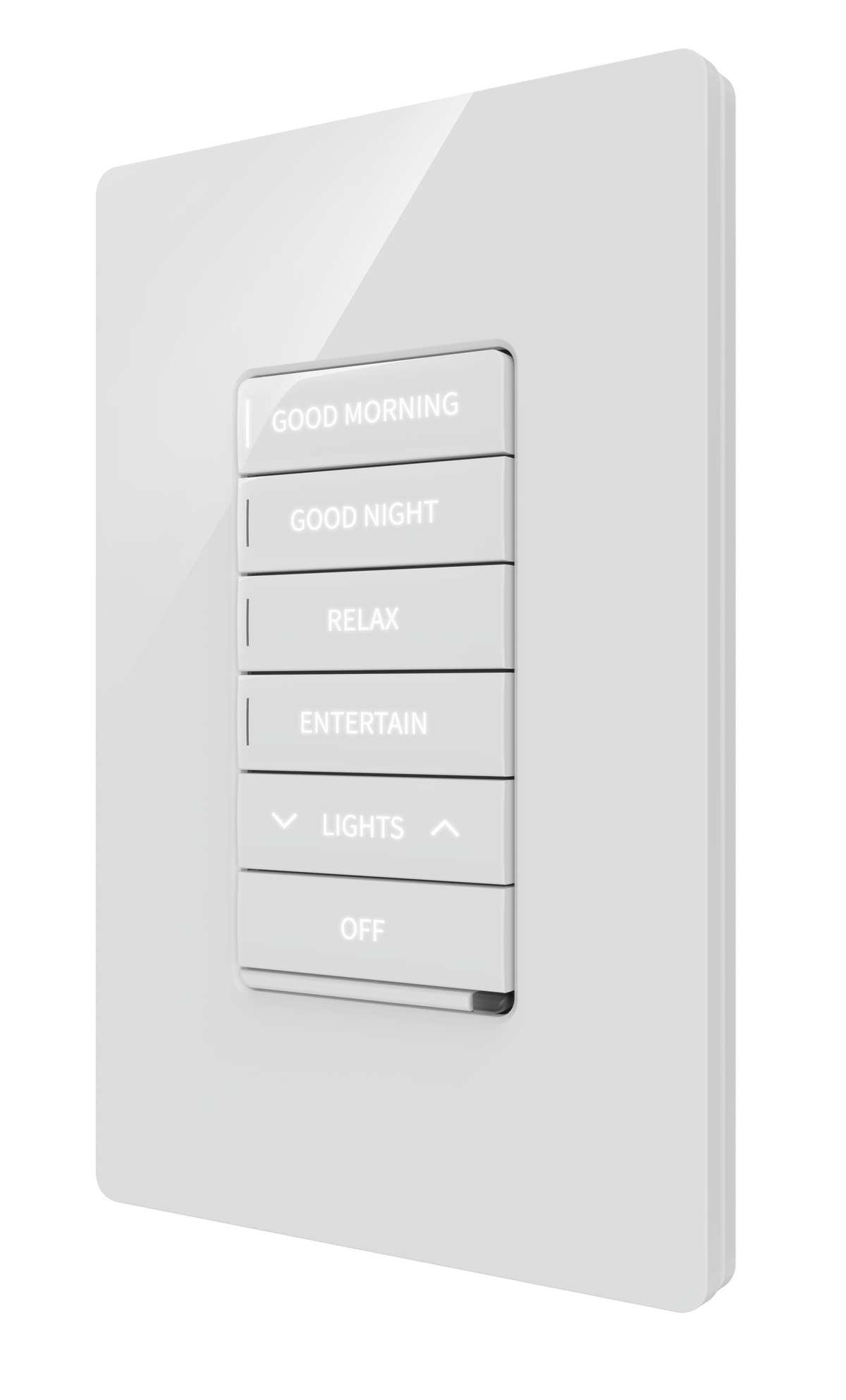 Cameo® 2 In-Wall Switch with infiNET EX® Wireless Communication, 100-240VAC, Full Keypad, Custom Engraved