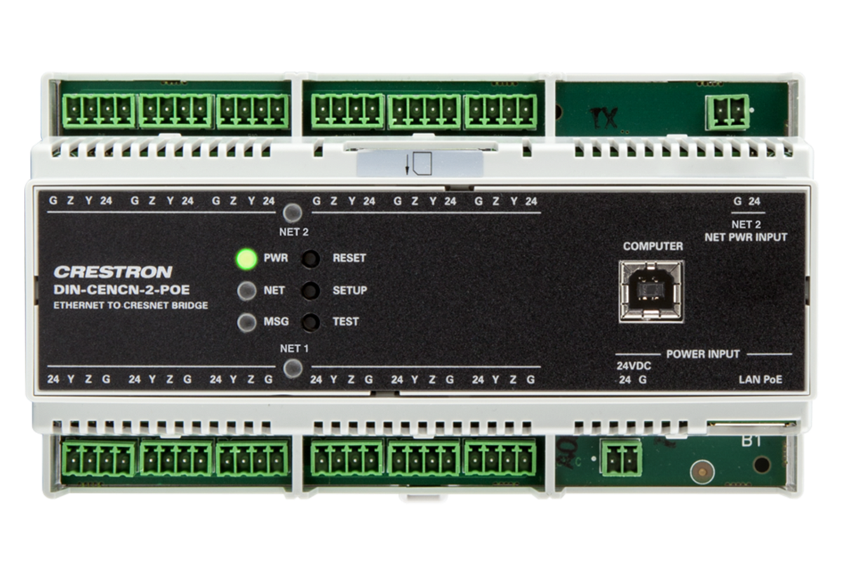 Ethernet to Cresnet® Network Bridge with PoE