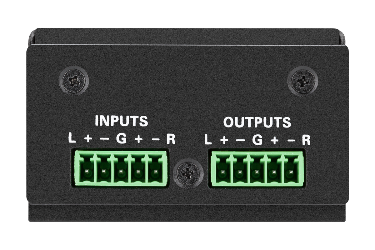 DM NAX® Audio-over-IP Converter with Balanced/Unbalanced Line-Level Audio Input and Output