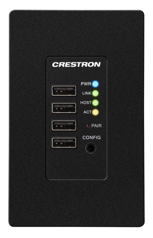 DM NUX USB over Network Wall Plate with Routing, Remote, Black