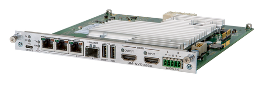 DM NVX® 4K60 4:4:4 HDR Network AV Encoder/Decoder Card with Downmixing and Dante® Audio