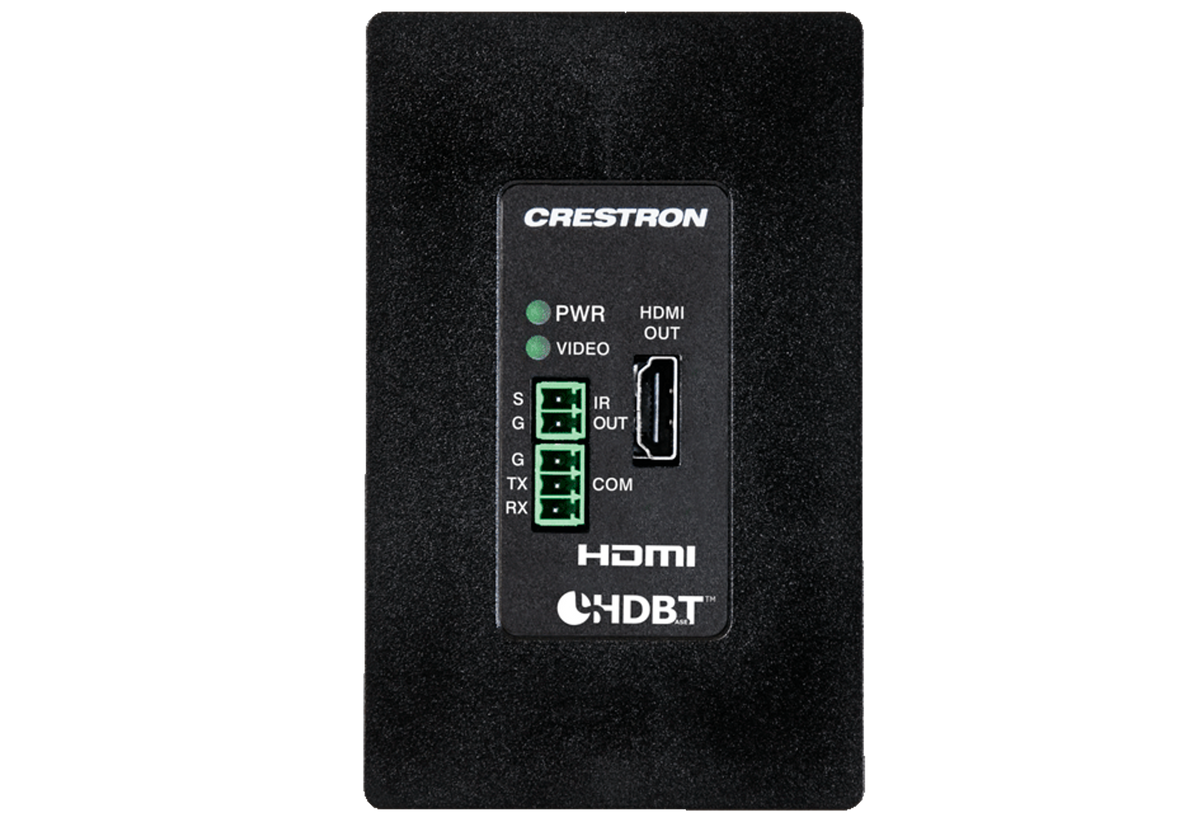 Wall Plate 4K DigitalMedia 8G+® Receiver & Room Controller 100, Black Textured