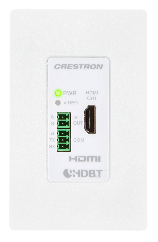 Wall Plate 4K DigitalMedia 8G+® Receiver & Room Controller 100, White Textured