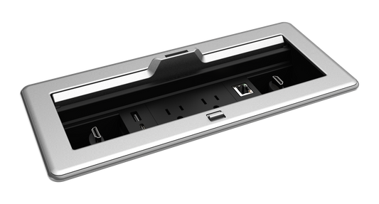 FlipTop™ FT2 Series Cable Management System, 1200 Size, Electrical, Pass-Through Lid, Alloy
