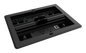 FlipTop™ FT2 Series Cable Management System, 1400 Size, Electrical, Pass-Through Lid, Black