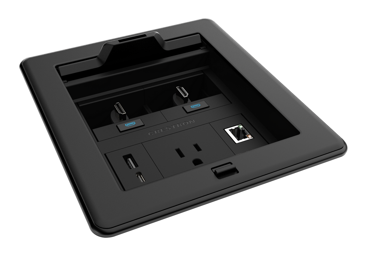 FlipTop™ FT2 Series Cable Management System, 500 Size, Electrical, Pass-Through Lid, Black